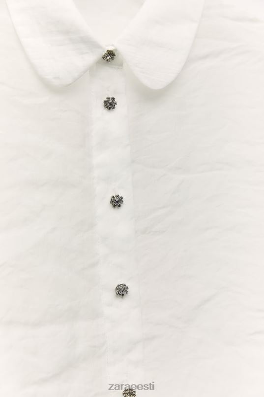 Zara poolläbipaistev juveelsärk naised ekru Riietus 42F0H348