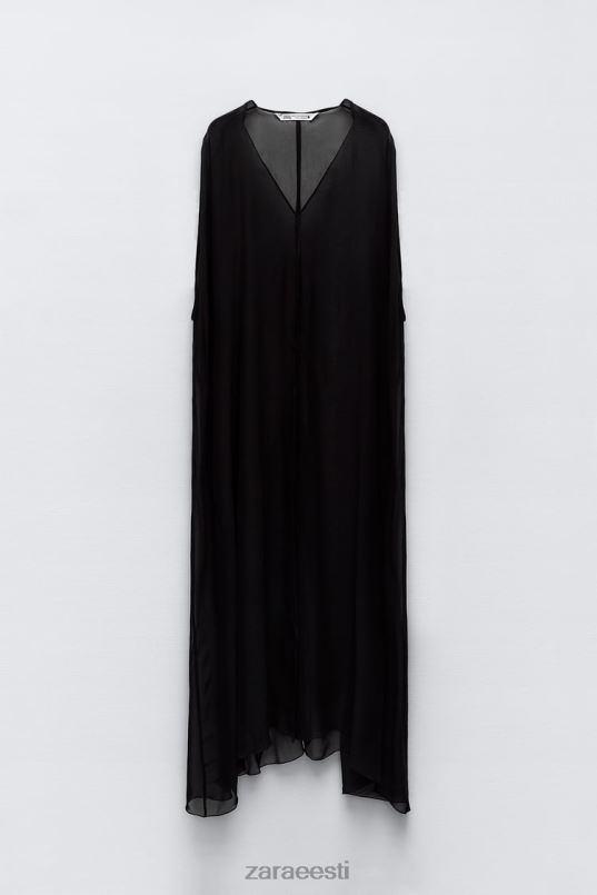 Zara poolläbipaistev õngepluus naised must Riietus 42F0H385