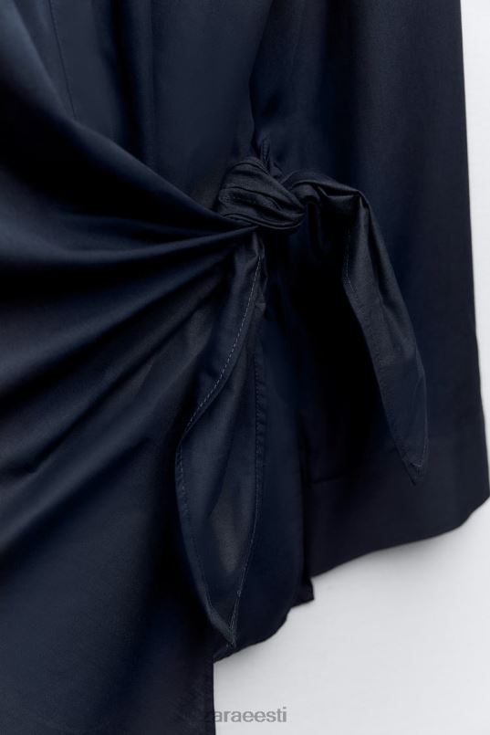 Zara popliinist ümbrissärk naised mereväe sinine Riietus 42F0H327