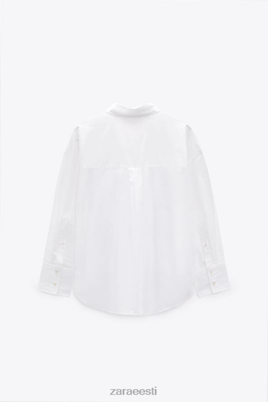 Zara popliinsärk naised valge Riietus 42F0H338
