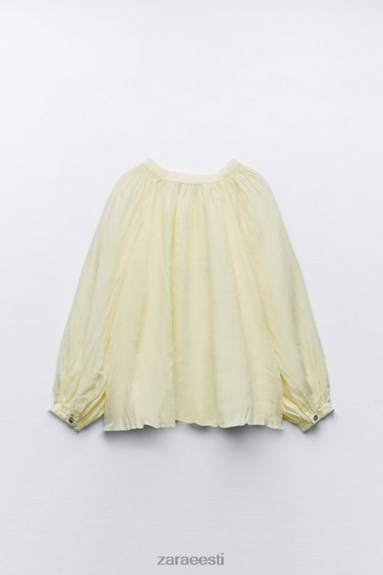 Zara ramjee õhupalli pluus naised kollane Riietus 42F0H410