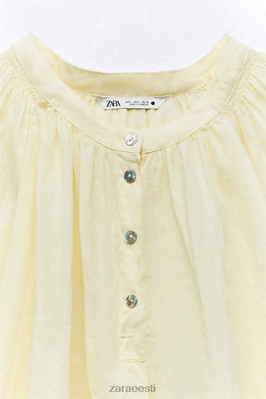 Zara ramjee õhupalli pluus naised kollane Riietus 42F0H410