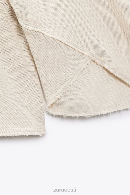 Zara rustikaalse tekstuuriga pluus naised liiv Riietus 42F0H382