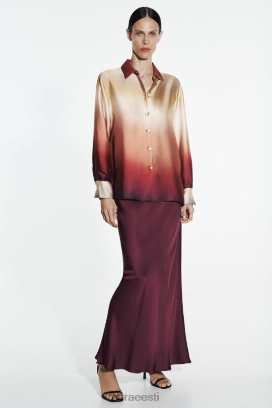 Zara satiinefektiga lipsuga särk naised mitmevärviline Riietus 42F0H393