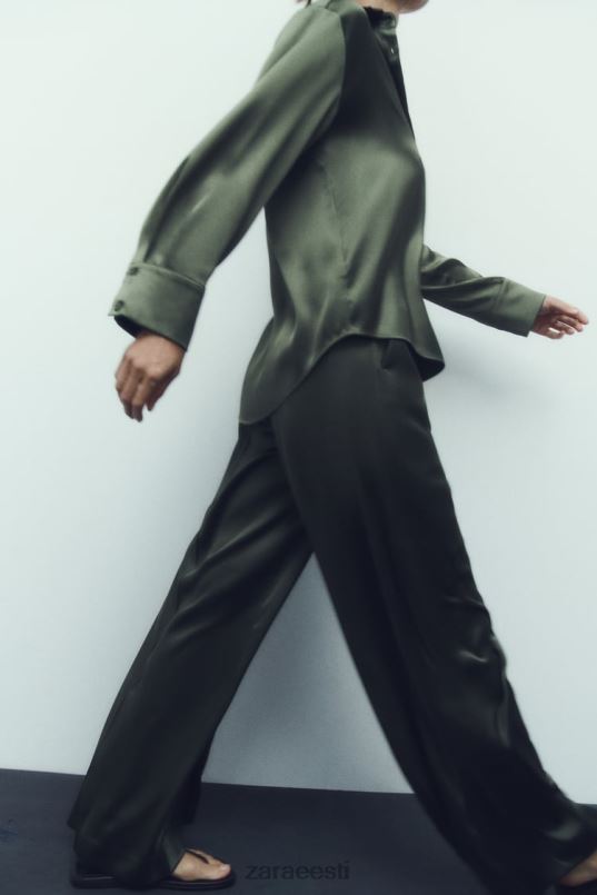 Zara satiinefektiga särk naised tumeroheline Riietus 42F0H334