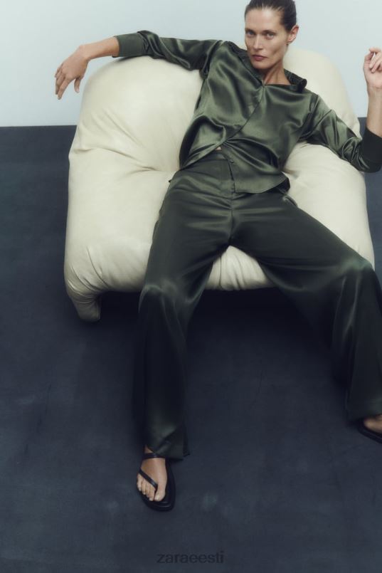 Zara satiinefektiga särk naised tumeroheline Riietus 42F0H334