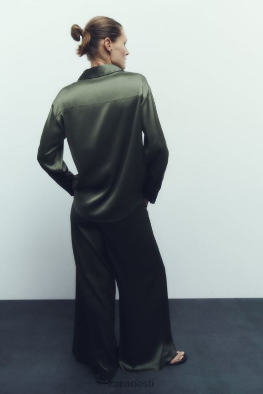 Zara satiinefektiga särk naised tumeroheline Riietus 42F0H334