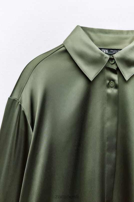 Zara satiinefektiga särk naised tumeroheline Riietus 42F0H334