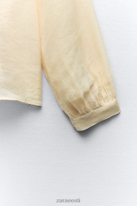 Zara seotav kraega pluus naised beež Riietus 42F0H455