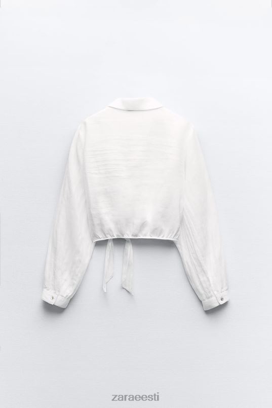 Zara seotud linane särk naised valge Riietus 42F0H363