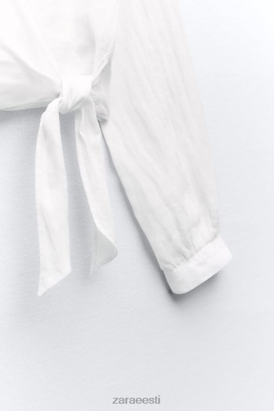Zara seotud linane särk naised valge Riietus 42F0H363