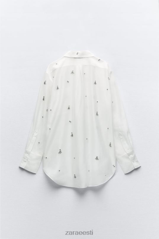 Zara tikitud juveelisärk naised austri valge Riietus 42F0H307