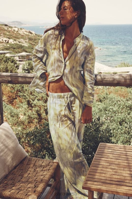 Zara trükitud ramjee pluus naised kollane Riietus 42F0H325