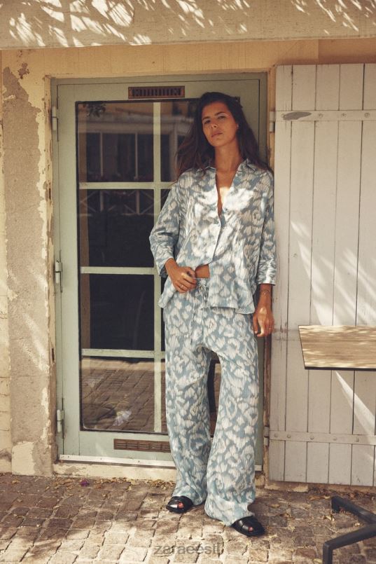 Zara trükitud ramjee särk naised akvamariin Riietus 42F0H434