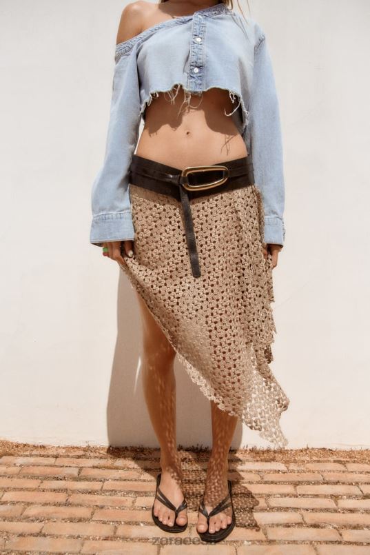 Zara trf asümmeetriline teksasärk naised sinine Riietus 42F0H452