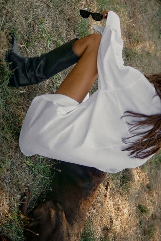 Zara triibuline ülisuur mansetisärk naised valge Riietus 42F0H289