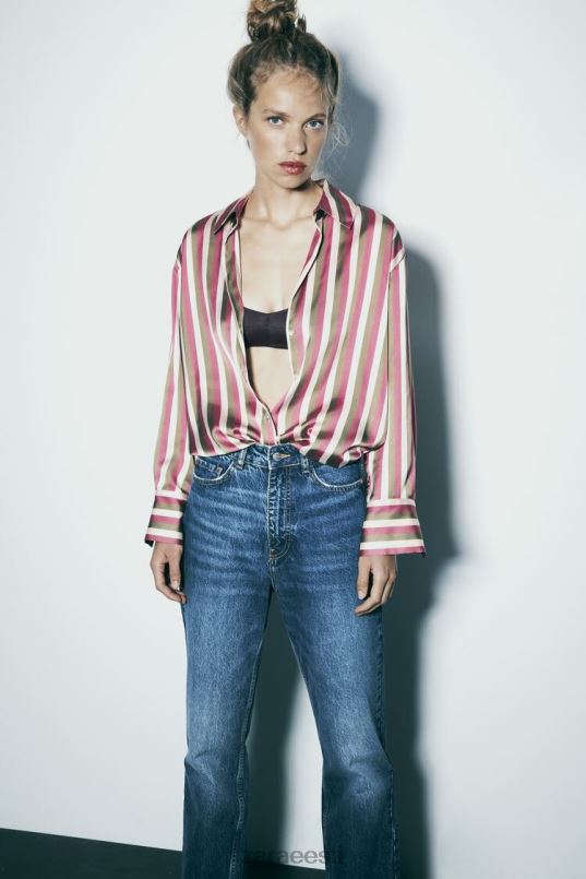 Zara triibuline satiinsärk naised mitmevärviline Riietus 42F0H296