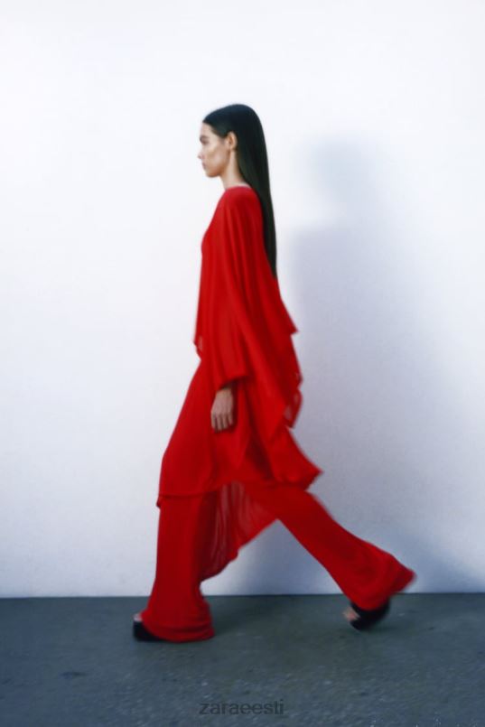 Zara vedeliku asümmeetriline keeb naised punane Riietus 42F0H438