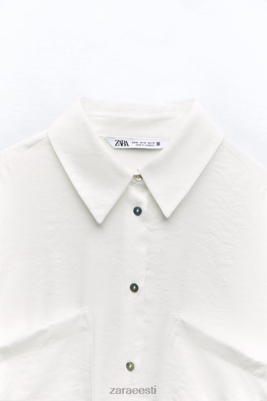 Zara voolav ülisuur särk naised valge Riietus 42F0H349