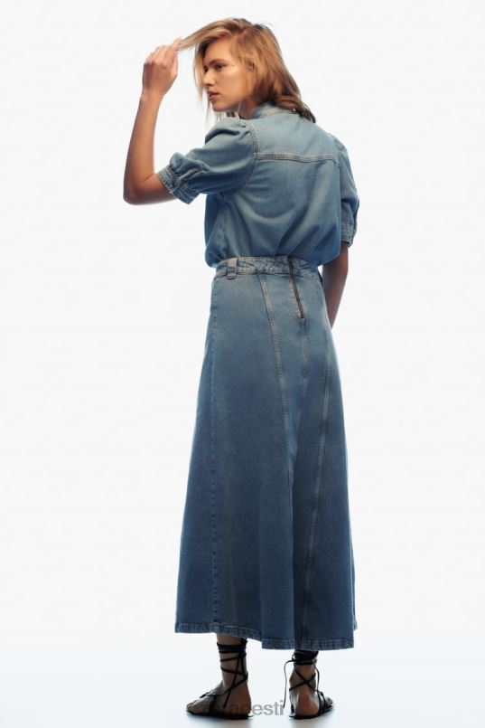 Zara z1975 seotud teksapluus naised keskmine sinine Riietus 42F0H366