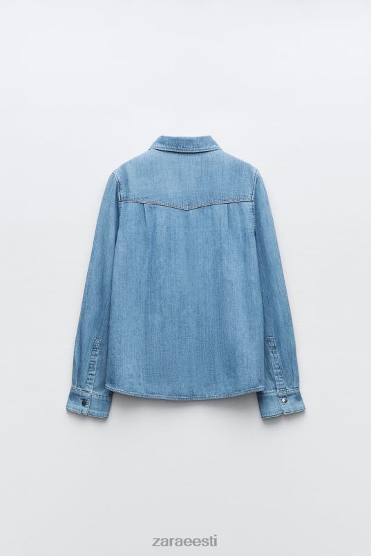 Zara z1975 teksasärk naised keskmine sinine Riietus 42F0H305