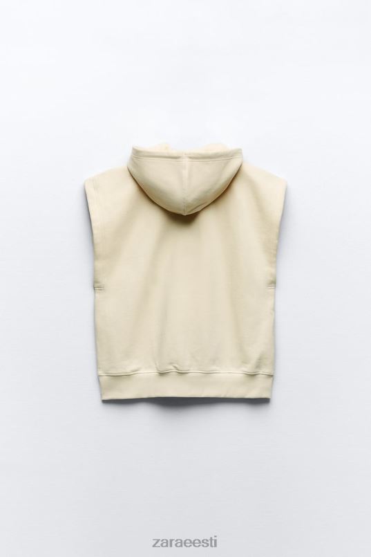 Zara Palus ülisuur kapuutsiga vest naised ekru Riietus 42F0H195