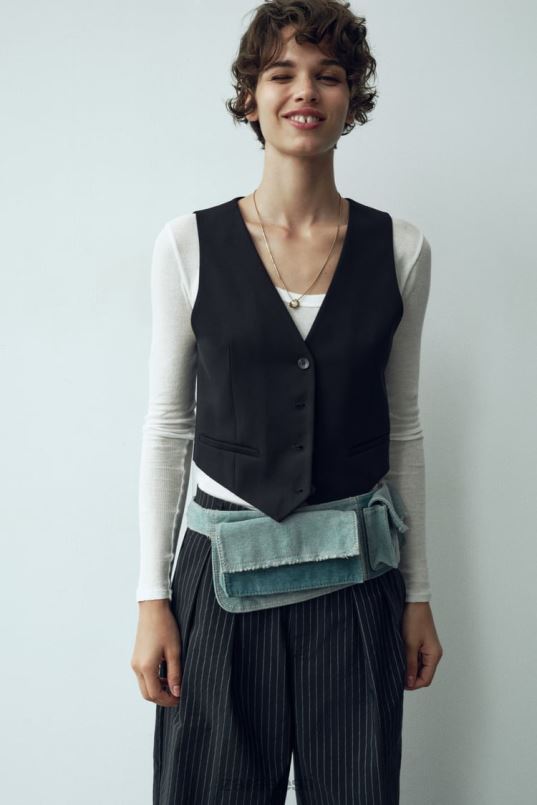 Zara kärbitud rätsepavest naised must Riietus 42F0H207