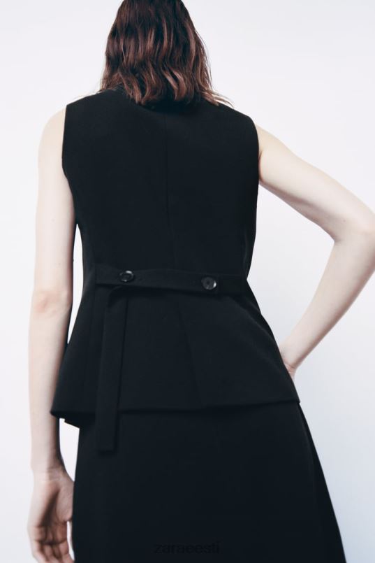Zara liibuv nööpidega vest naised must Riietus 42F0H201