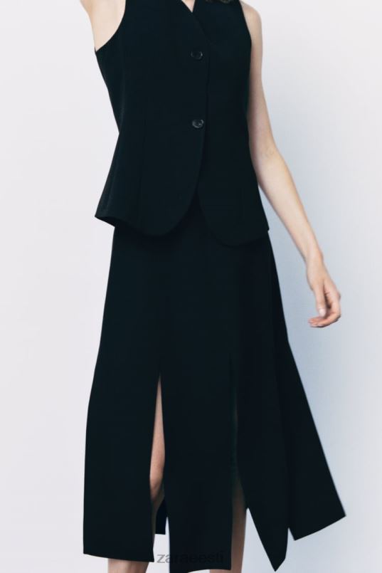 Zara liibuv nööpidega vest naised must Riietus 42F0H201