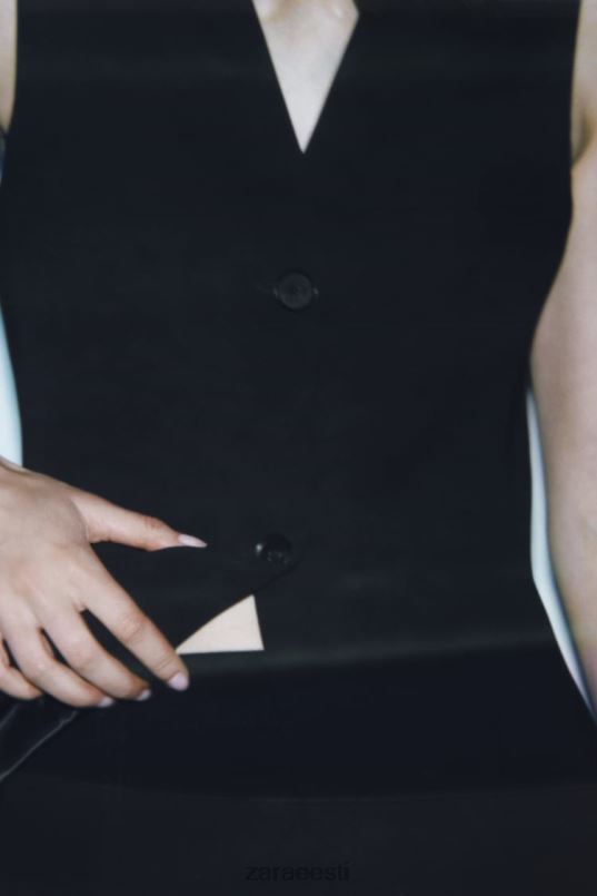 Zara liibuv nööpidega vest naised must Riietus 42F0H201