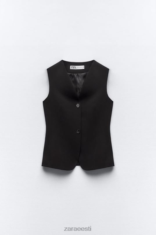 Zara liibuv nööpidega vest naised must Riietus 42F0H201