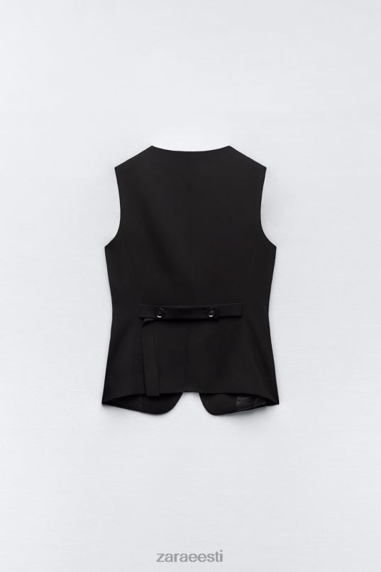 Zara liibuv nööpidega vest naised must Riietus 42F0H201