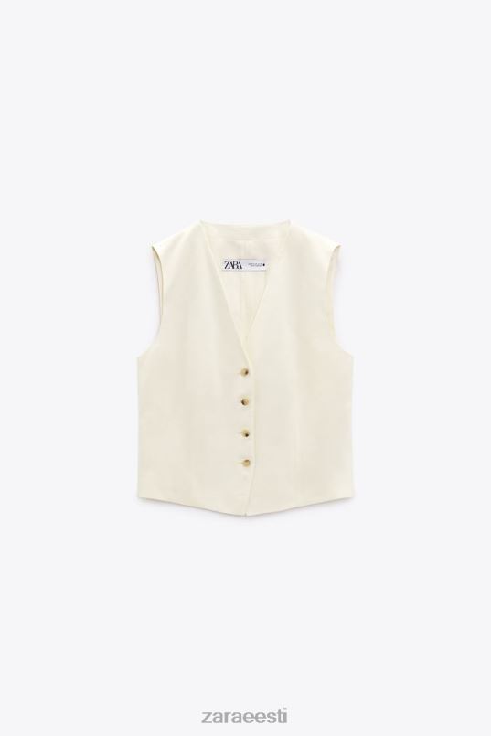 Zara linasegu vest naised vanilje Riietus 42F0H224
