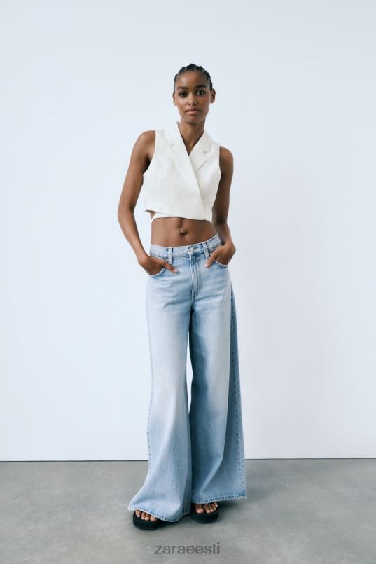 Zara linasegust kohandatud vest naised austri valge Riietus 42F0H221