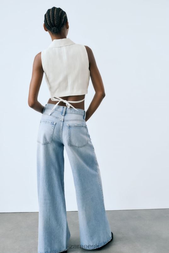 Zara linasegust kohandatud vest naised austri valge Riietus 42F0H221