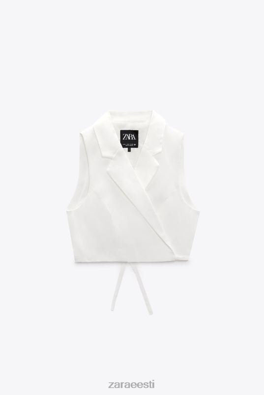 Zara linasegust kohandatud vest naised austri valge Riietus 42F0H221