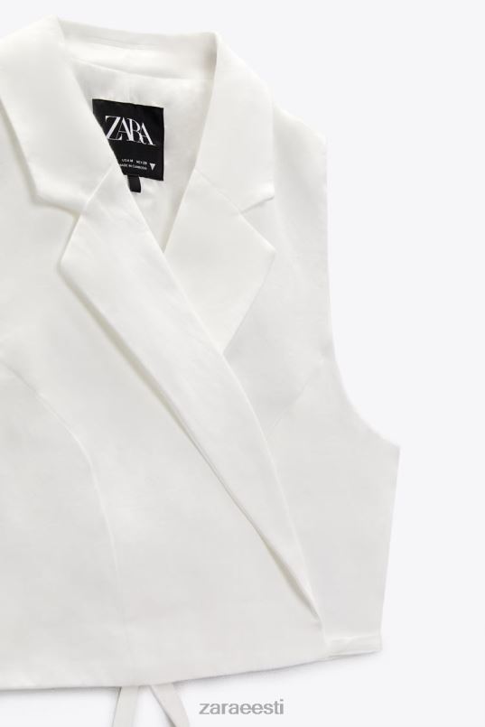 Zara linasegust kohandatud vest naised austri valge Riietus 42F0H221