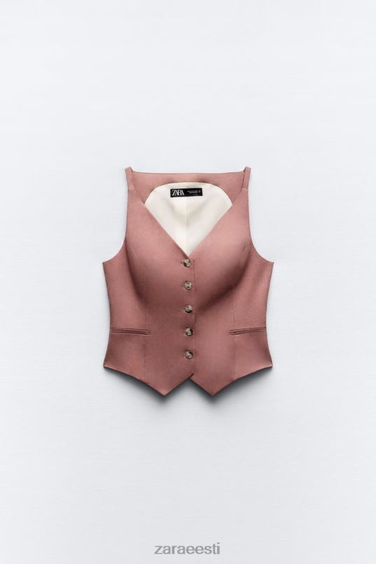 Zara linasegust kohandatud vest naised marsala Riietus 42F0H211