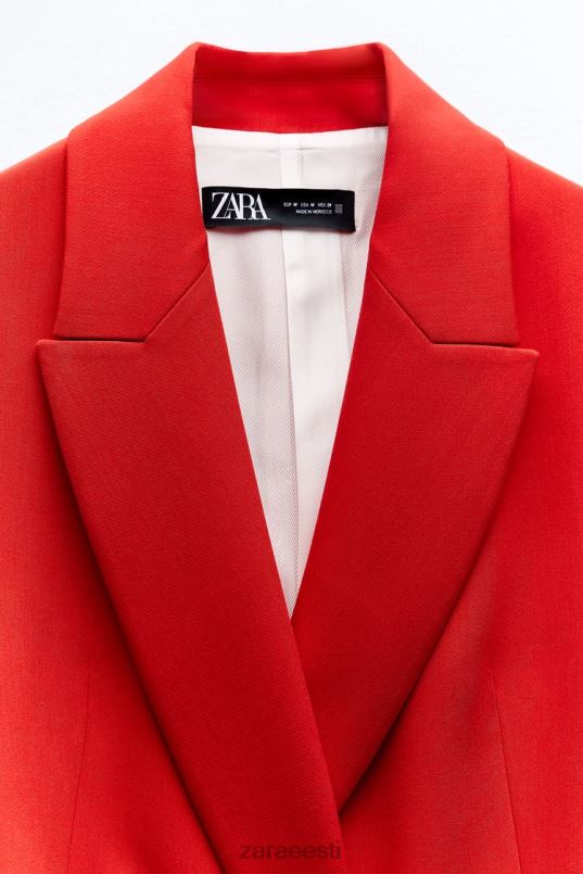 Zara pika vööga kahe rinnaga vest naised punane Riietus 42F0H209