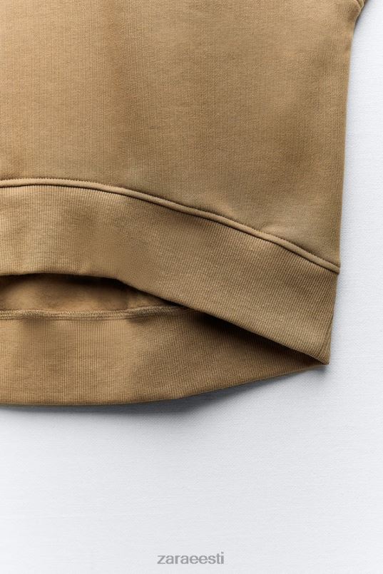 Zara plüüsist vest naised khaki Riietus 42F0H193