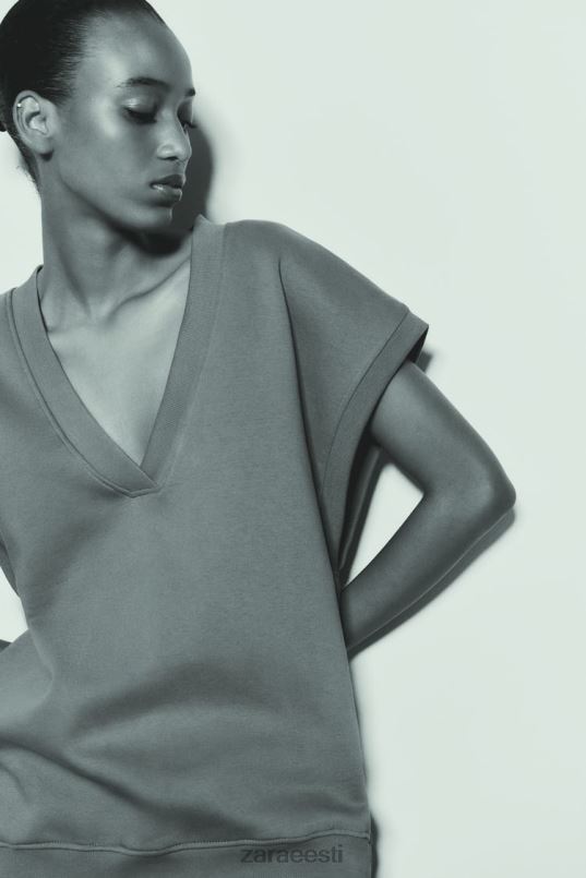 Zara plüüsist vest naised khaki Riietus 42F0H202