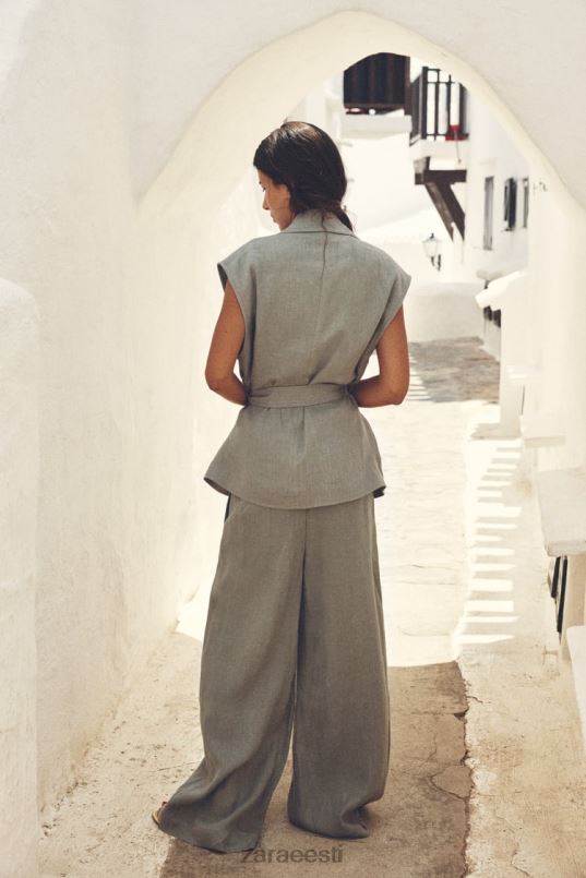 Zara rihmaga linane vest naised heleroheline Riietus 42F0H210