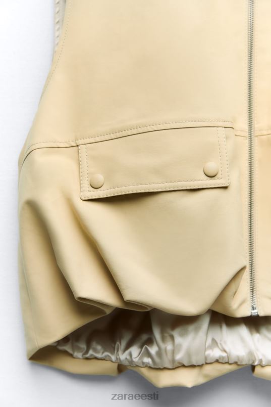 Zara ääristatud puuvillane vest naised taupe pruun Riietus 42F0H216