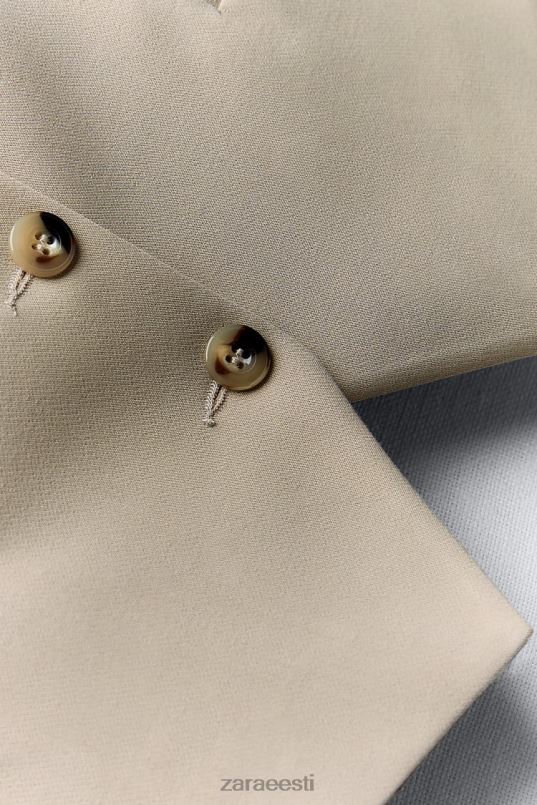 Zara segatriibuline vest naised taupe pruun Riietus 42F0H191