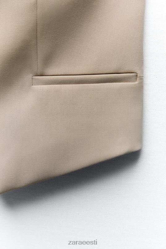 Zara segatriibuline vest naised taupe pruun Riietus 42F0H191