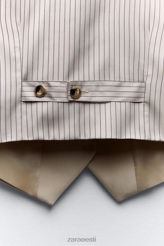 Zara segatriibuline vest naised taupe pruun Riietus 42F0H191