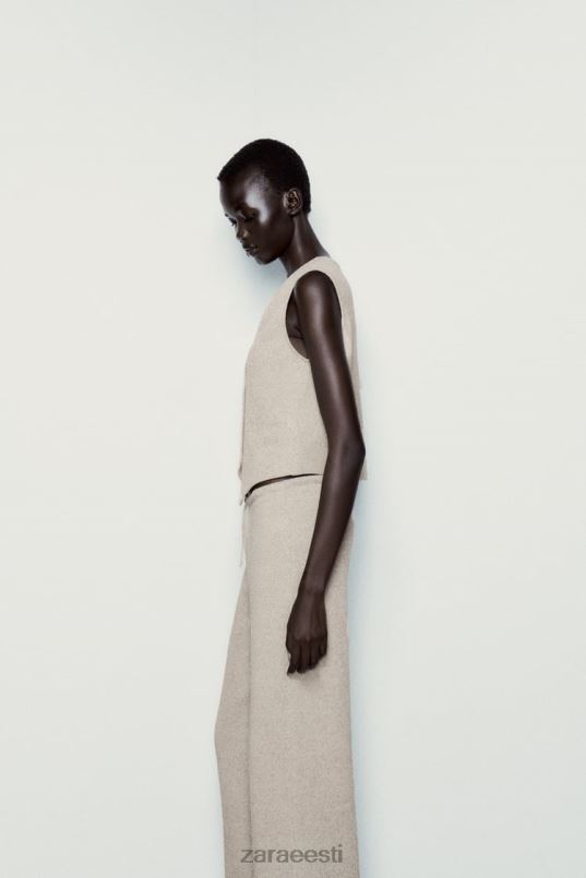 Zara tekstuuriga žakaarvest naised taupe pruun Riietus 42F0H217