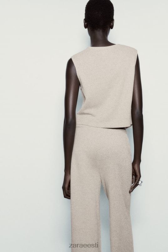 Zara tekstuuriga žakaarvest naised taupe pruun Riietus 42F0H217