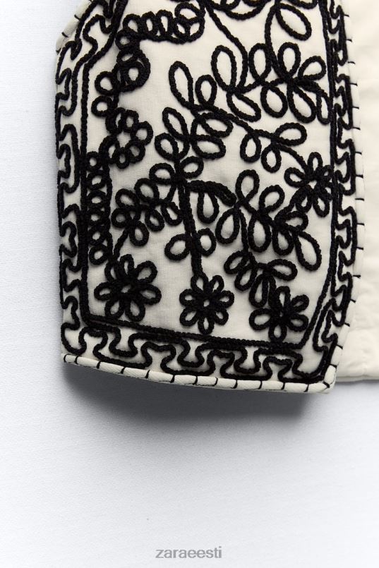 Zara tikitud tepitud vest naised ekru Riietus 42F0H222