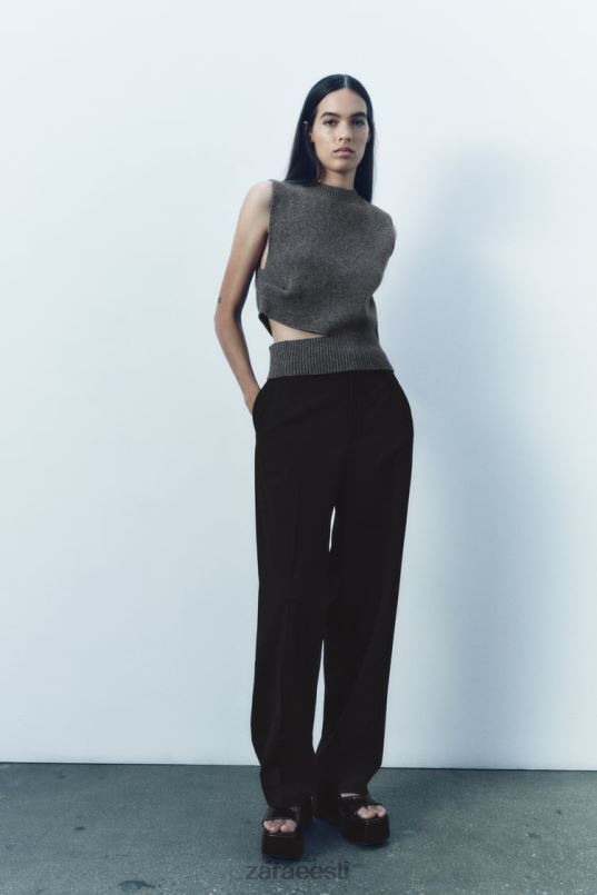 Zara välja lõigatud kootud villasegu kampsun naised keskhall Riietus 42F0H200